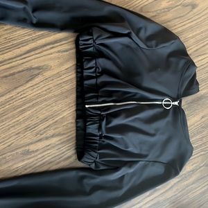 Black hooded zip up
